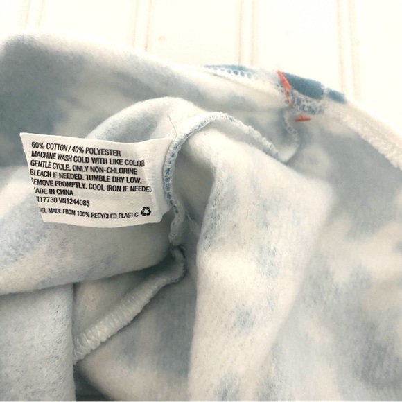 Colsie Blue Tie Dye Jumper Romper Crop Jumpsuit Fleece Lounge Casual Size Medium - Picture 7 of 12